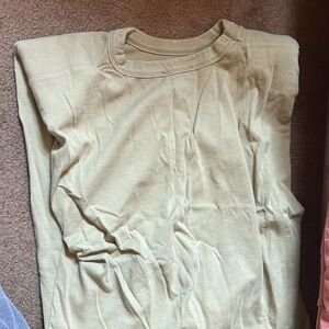 Casual Olive Green Sleeveless Top